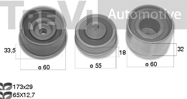 TREVI AUTOMOTIVE Hammasrihma komplekt KD1486